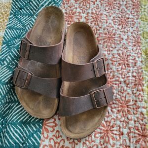Birkenstock Brown Double Strap Sandals Size 39